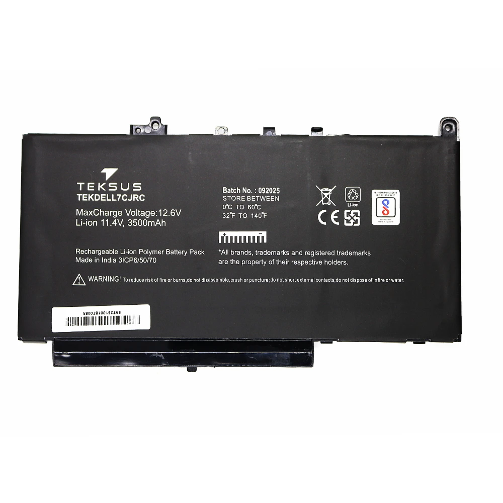 Teksus Laptop Battery Compatible For Dell E7470 | 7CJRC view 2